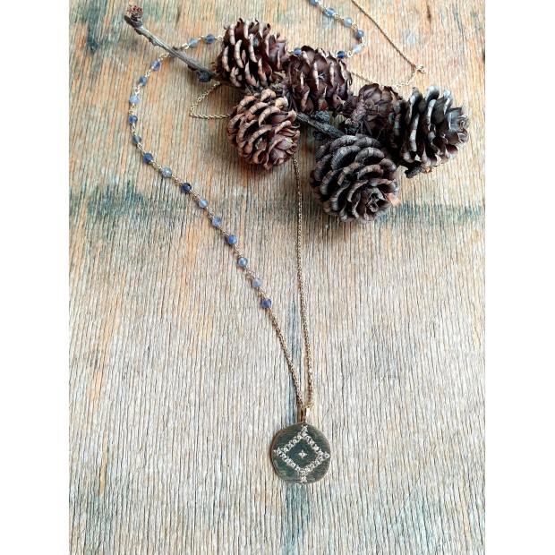 Hanka IN ilgas kaklo papuošalas su jolitu ir cirkoniu